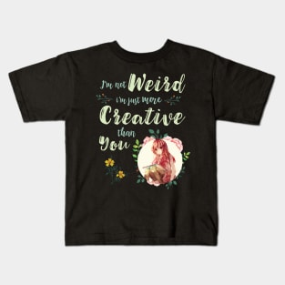 I'm Not Weird I'm Creative Anime Inspirational Kids T-Shirt